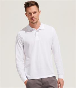 SOLS Unisex Prime Long Sleeve Pique Polo Shirt